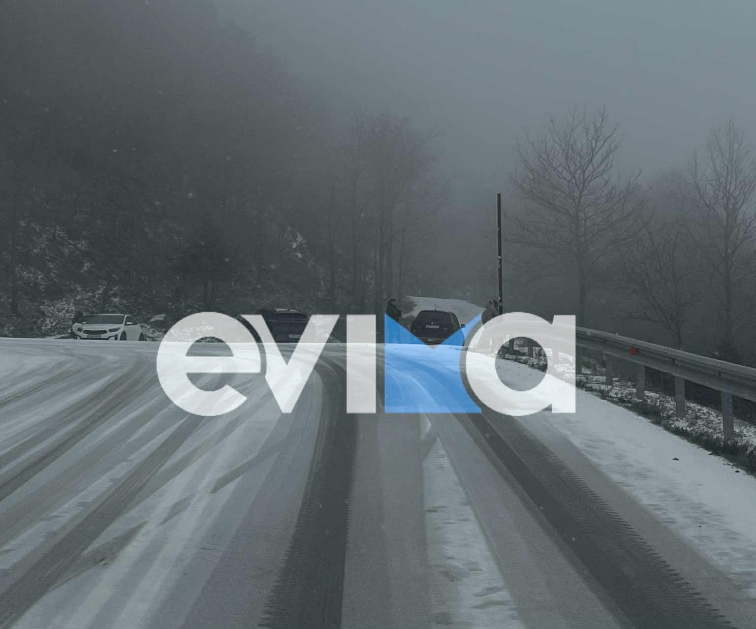 Χιόνισε σε χωριά της Εύβοιας – Όμορφες εικόνες και βίντεο