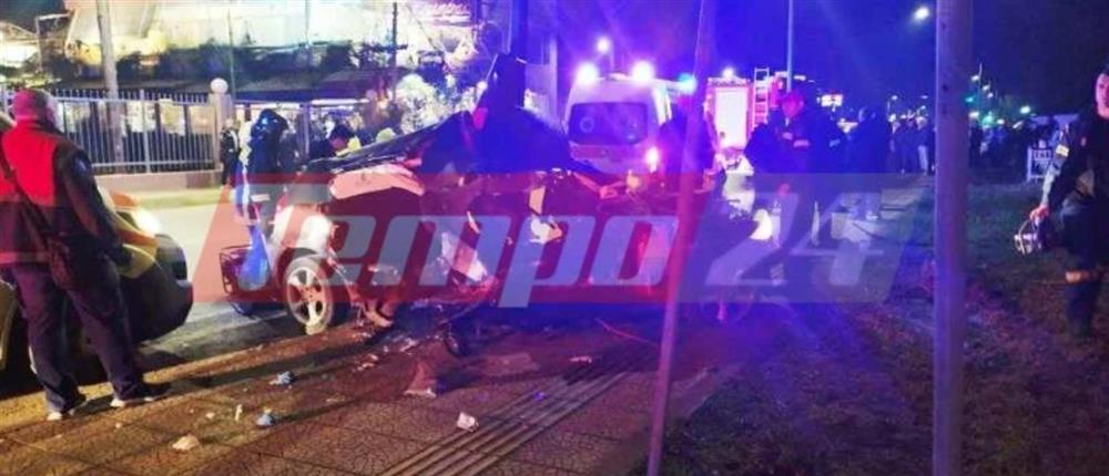 Τραγωδία στην Πάτρα: Νεκρά δύο νεαρά άτομα σε τροχαίο (pics)