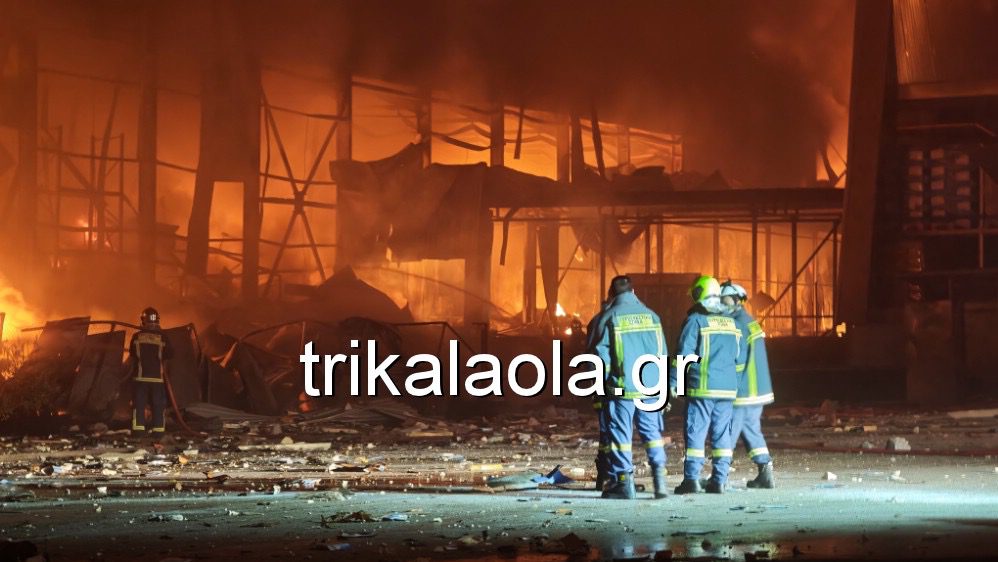 Μεγάλη φωτιά σε μπισκοτοβιομηχανία στα Τρίκαλα – Τρεις τραυματίες, πέντε αγνοούμενοι εργαζόμενοι