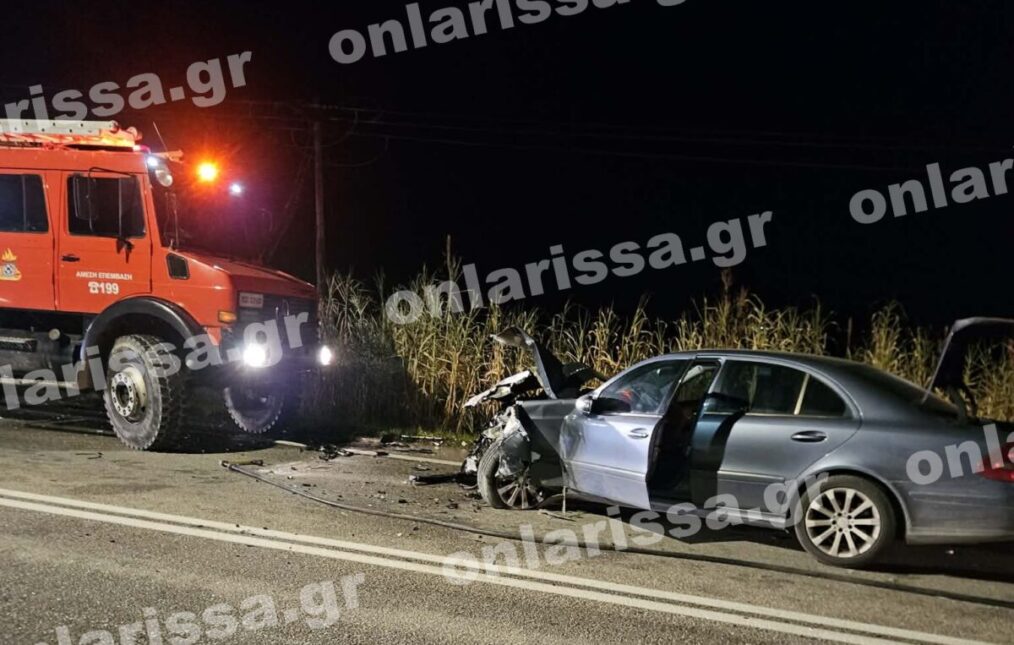 Τραγωδία στη Λάρισα: Νεκρός 31χρονος μετά από μετωπική σύγκρουση Ι.Χ.