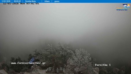 Κακοκαιρία: Χιονίζει στην Πάρνηθα -Εικόνες