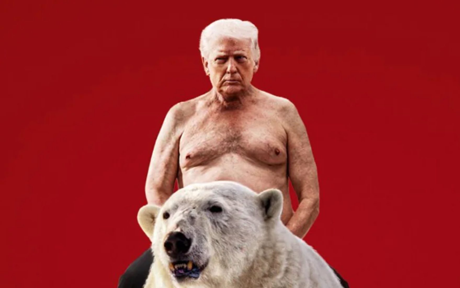 Πρωτοσέλιδο Economist: Ο Τραμπ ημίγυμνος καβάλα σε μια πολική αρκούδα