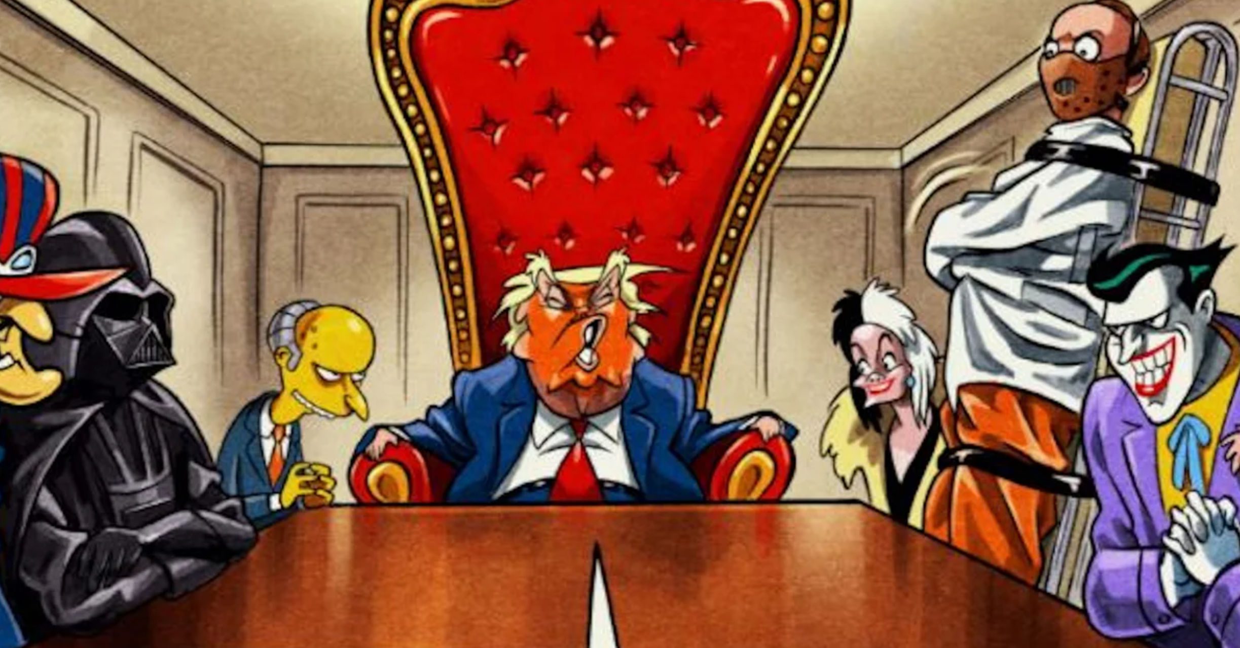 Ο Τραμπ στο «Συμβούλιο Ειρήνης» παρέα με Τζόκερ, Χάνιμπαλ Λέκτερ και Νταρθ Βέιντερ