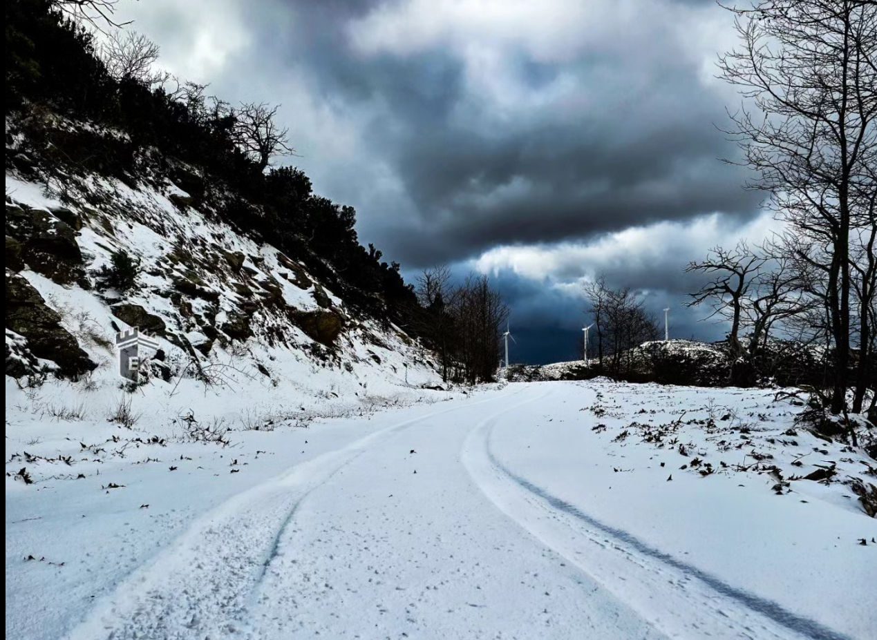 Σε αυτή την περιοχή της Εύβοιας το χιόνι έχει σκεπάσει τα πάντα: Μαγική εικόνα