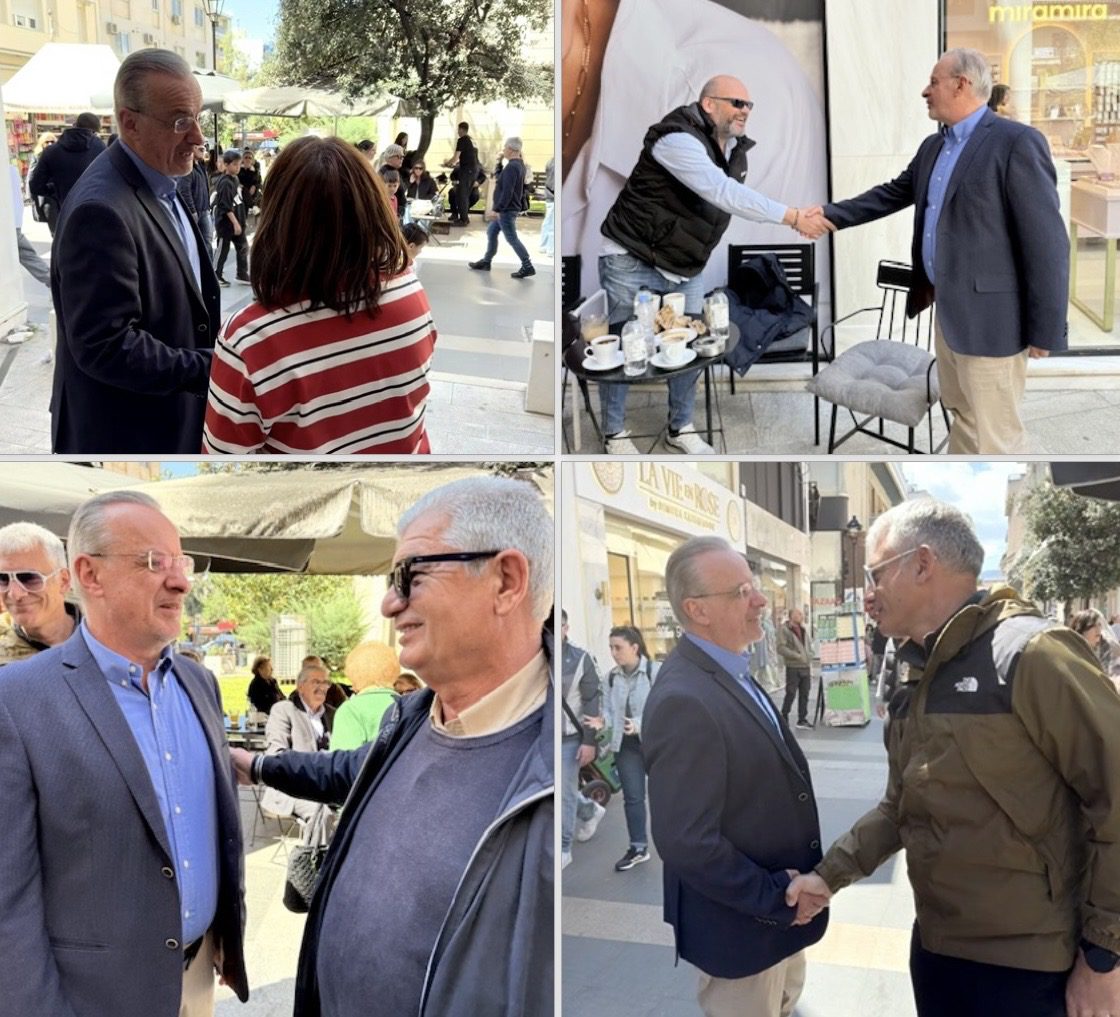 Στο εμπορικό κέντρο της Χαλκίδας ο Θανάσης Ζεμπίλης για τις καθιερωμένες ευχές