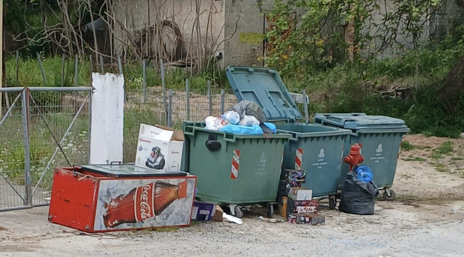 Απαράδεκτες εικόνες στην Εύβοια: Πετούν ακόμη και ψυγεία δίπλα σε κάδους απορριμμάτων