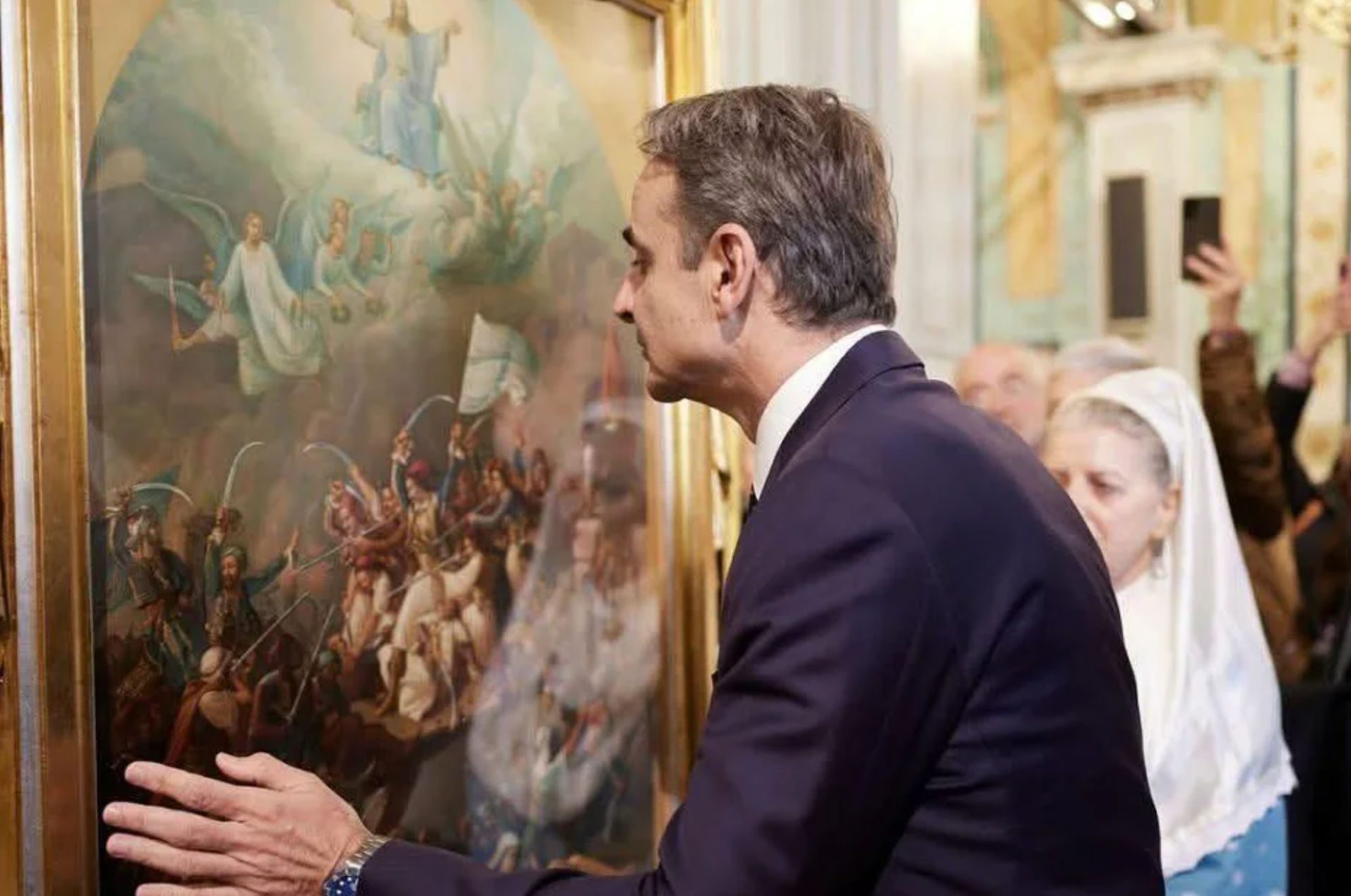 Απάντηση για τον Μητσοτάκη που ασπάστηκε την «Εικόνα της Εξόδου» στο Μεσολόγγι