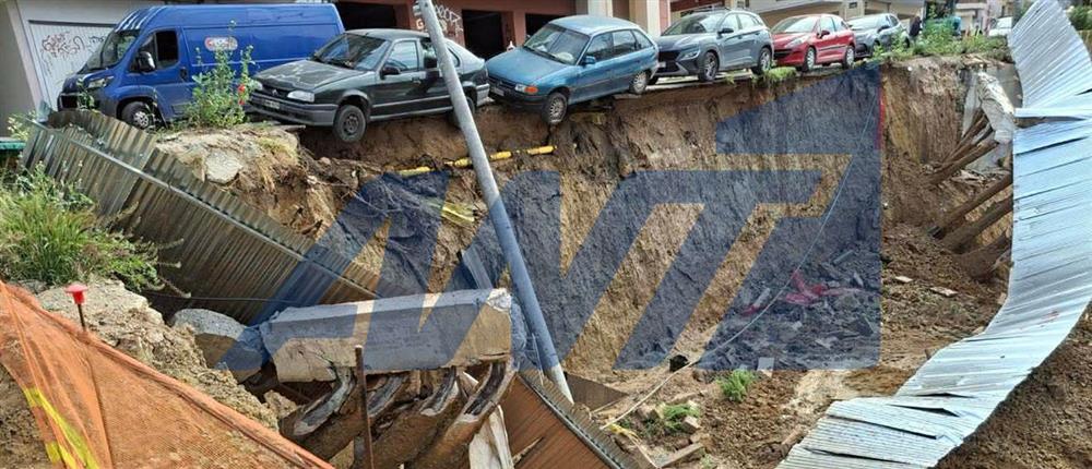 Θεσσαλονίκη: Καθίζηση στην Παπάφη – Οχήματα κρέμονταν από μια “κλωστή” (εικόνες)