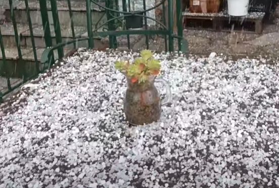 Σε αυτή την περιοχή της Εύβοιας έπεσε ισχυρό χαλάζι – Βίντεο