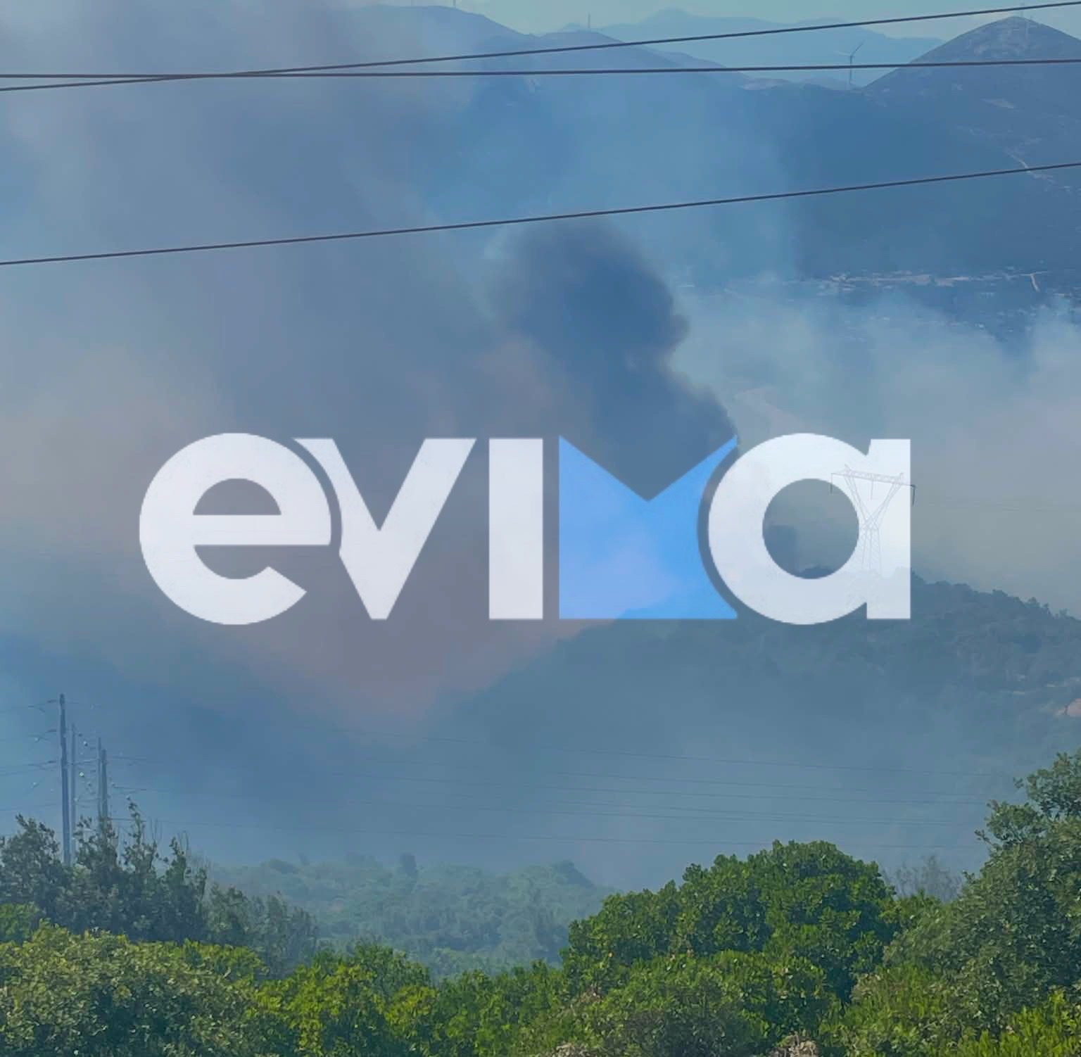 Μεγάλη φωτιά σε δασική έκταση στην Εύβοια: Ήχησε το 112