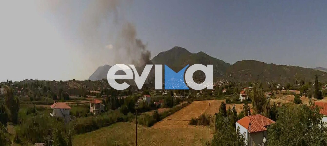 Φωτιά τώρα σε χωριό της Εύβοιας – Απειλείται σπίτι