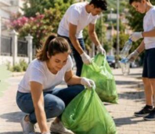 Μικροί και μεγάλοι καθαρίζουν ένα ολόκληρο χωριό στην Εύβοια