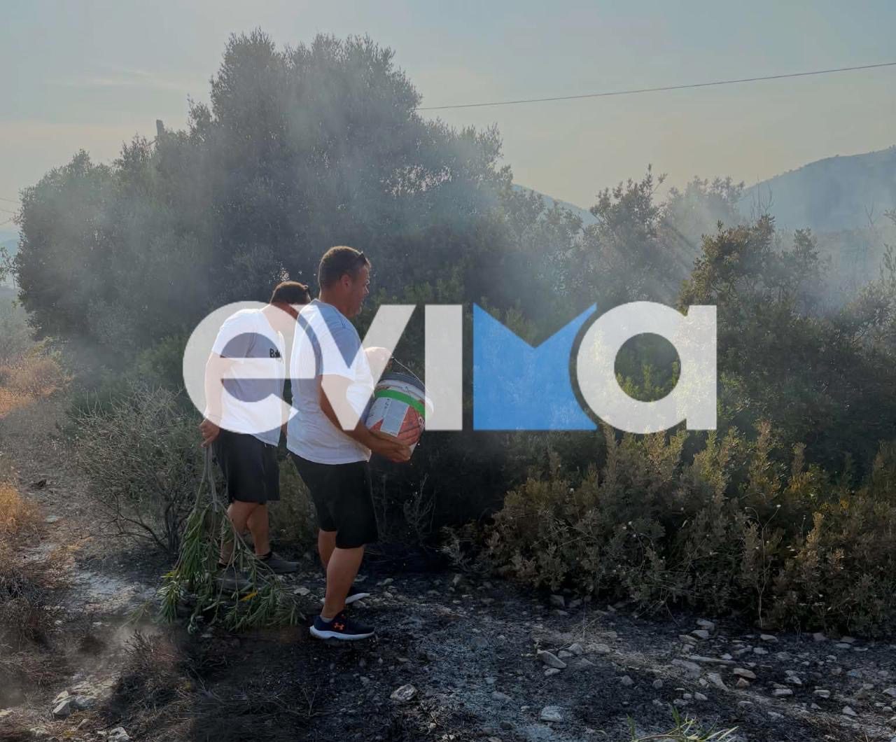 Κάτοικοι έσβησαν τη φωτιά στον Αλμυροπόταμο: Μία ανάσα από τα σπίτια