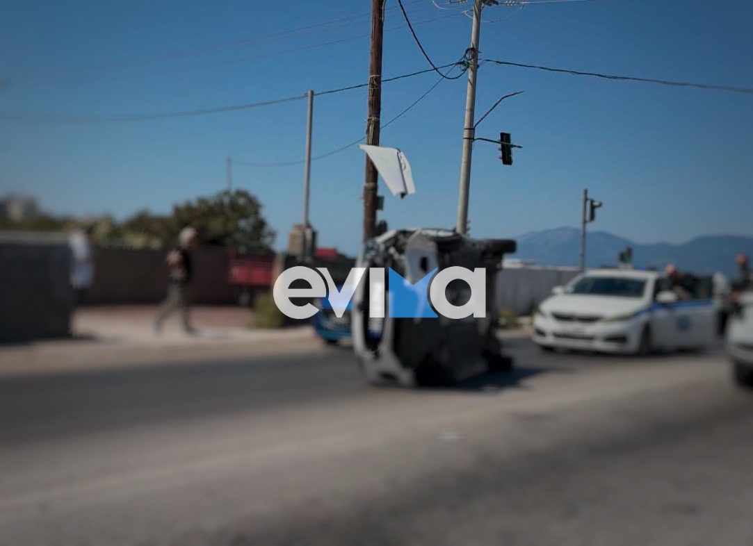 Σοβαρό τροχαίο στην Εύβοια: ΙΧ τούμπαρε σε κεντρικό δρόμο
