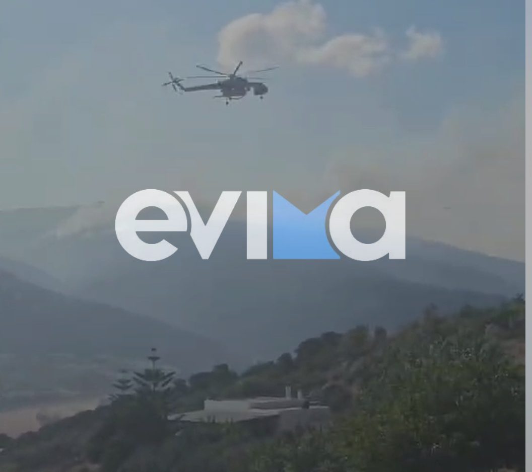 Φωτιά στη Σκύρο: Ενισχύθηκαν τα εναέρια – Νέες εικόνες και βίντεο