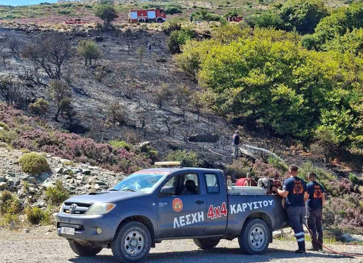 Φωτιά στην Κάρυστο: Στην πρώτη γραμμή η «Λέσχη Καρύστου» στο Κόμητο