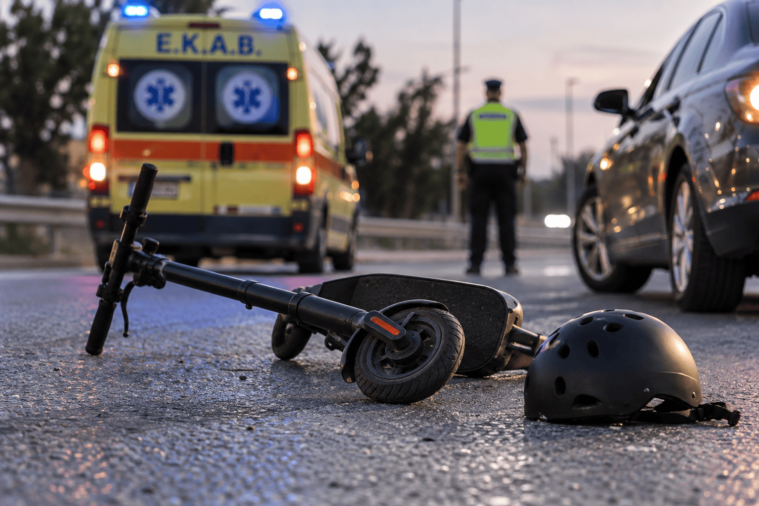 Δύο ανήλικοι σε σοβαρή κατάσταση μετά από τροχαία με ηλεκτρικά πατίνια