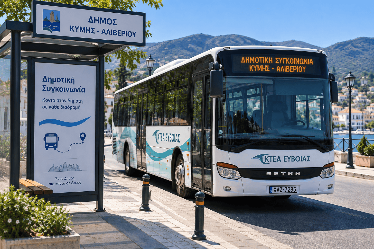 Εύβοια- ΑΠΟΚΛΕΙΣΤΙΚΟ – Δήμος Κύμης-Αλιβερίου: Ξεκινά από αύριο η δημοτική συγκοινωνία