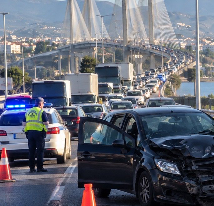 Τροχαίο στην Υψηλή Γέφυρα Χαλκίδας: Σύγκρουση ανάμεσα σε δύο ΙΧ- μεγάλο μποτιλιάρισμα