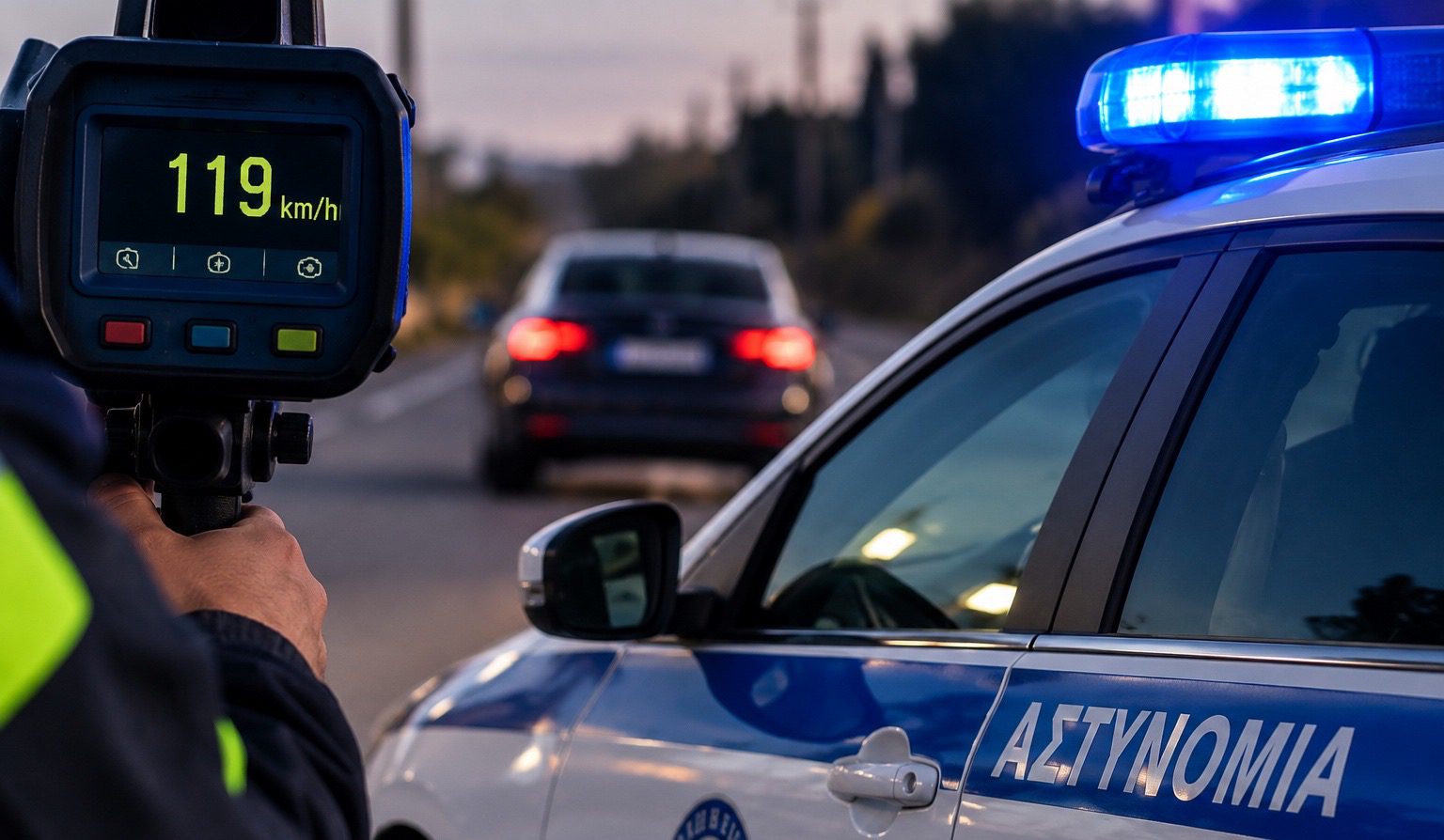 Εύβοια: Χειροπέδες σε 18χρονη που έτρεχε με 119 χλμ./ώρα αντί για 50!