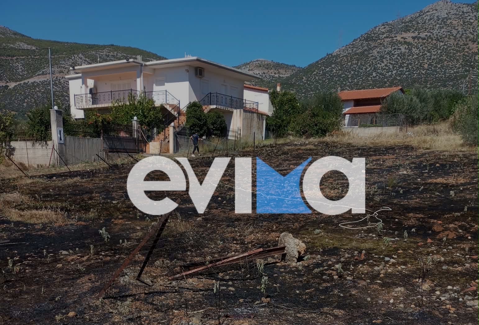 Φωτιά δίπλα σε σπίτια στην Εύβοια
