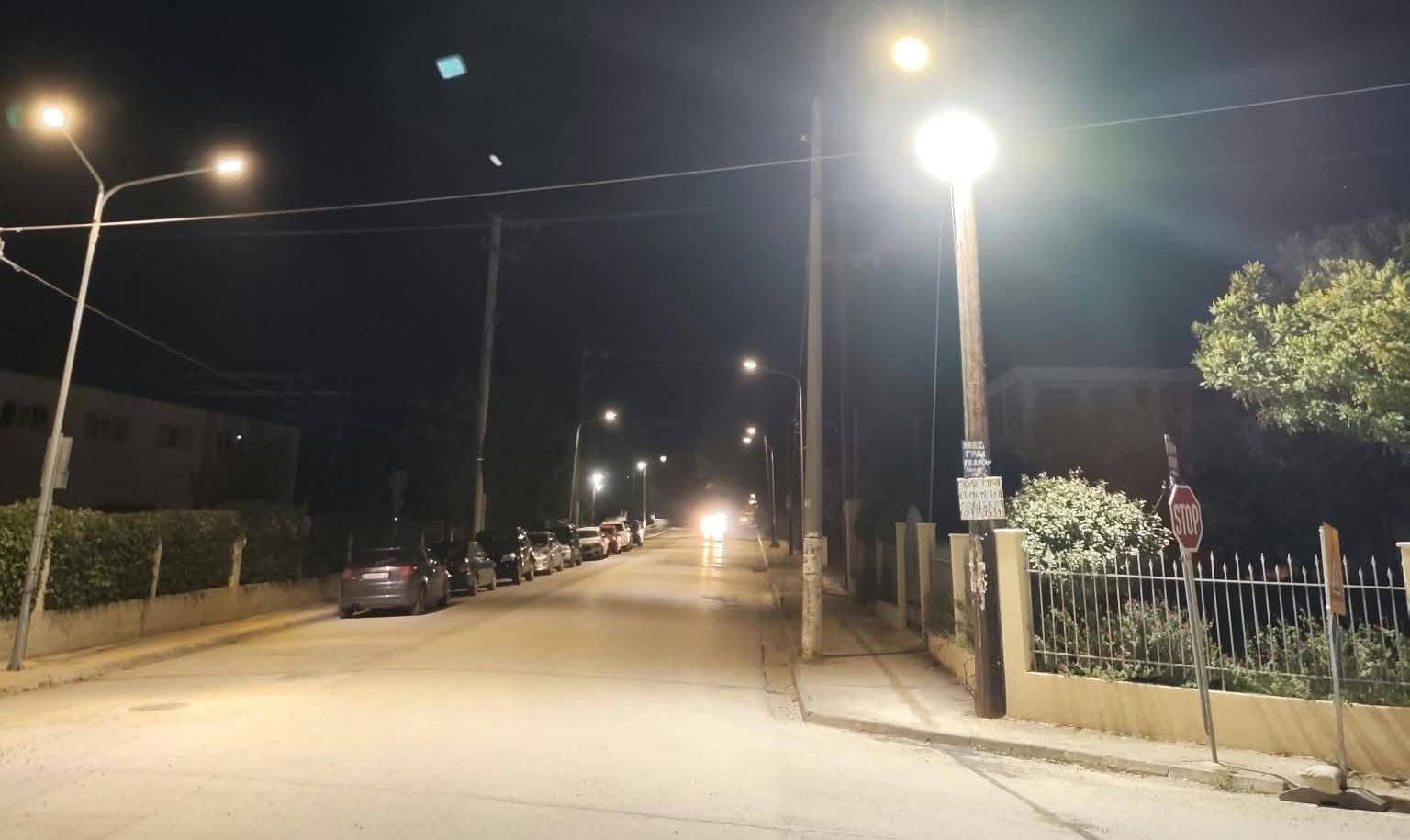 Φωτίστηκε κεντρικός δρόμο σε μεγάλο χωριό της Εύβοιας – Εικόνες